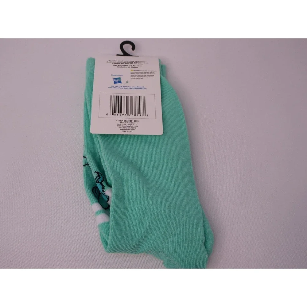 New My Little Pony Medley Green Pegasus Socks Shoe Size 6 1/2-12 Sock Size 10-13